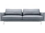 3,5-Sitzer "CR.414, Designsofa, edles Sofa, Loungesofa, Ledersofa, klares Design", blau (saphierblau, steingrau), B:220cm H:91cm T:106cm, CREATION BY ROLF BENZ, Sofas, 3 5-Sitzer, aus Leder oder Chenille, erstklassiger Sitzkomfort, legere Polsterung