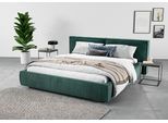 Polsterbett HOME AFFAIRE "Adrina mit Biesenoptik, Feincord und Luxus-Microfaser", grün, B:202cm H:91cm L:230cm, 95% Polyester;5% Nylon, Betten, Polsterbett, bis 280kg, auch in Überlänge 220 cm, 4 Breiten bis 200cm