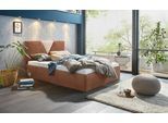 Polsterbett "Malibu", braun (braun, beige), B:152cm L:212cm, Bezug Bett: Microfaser (100% Polyester);Bonnell-Federkernmatratze: 51% Polypropylen, 39% Polyester und 10% Baumwolle;Kaltschaummatratze: 100% Polyester, Bezug abnehm- und waschbar bis 60C, WESTFALIA SCHLAFKOMFORT, Betten, Polsterbett, inkl. Bettkasten bei Ausführung mit Matratze