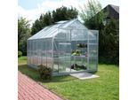 Gewächshaus VITAVIA "Uranus 9900", silber (silberfarben), B:254cm T:379cm, Gewächshäuser, Gewächshaus