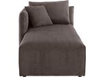 Ottomane OTTO HOME "Nöre", braun, B:90cm H:86cm T:172cm, 92% Polyester, 8% Polyamid, Sofas, Ottomane, Modul - zum Zusammenstellen; in vielen Bezugsqualitäten und Farben
