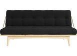 Schlafsofa KARUP DESIGN "Folk", braun, B:190cm H:90cm T:130cm, 100% Polyester, Sofas, Schlafsofa, aus massiven Kiefernholz, inkl. Futonmatratze