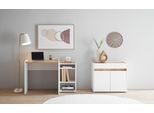 Büromöbel-Set HOME AFFAIRE "CITY/GiRON, modernes Design, Homeoff., Büro in zwei Farben/Wotan Eiche", weiß, B:240cm H:76cm T:40cm, Arbeitsmöbel-Sets, Büromöbel-Set, enthält Unterschrank, Kommode, Schreibtisch, wohnliches Home Office
