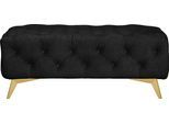 Polsterhocker HOME AFFAIRE "Glynis", grau (charcoal), B:120cm H:45cm T:80cm, Struktur (100% Polyester);Samtoptik (100% Polyester), Hocker, Polsterhocker, aufwändige Knopfheftung, moderne Chesterfield Optik, Fußfarbe wählbar