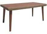 Garten-Essgruppe GARDEN PLEASURE "CARSON", braun (braun, braun, braun), B:290cm H:84cm T:362cm, Aluminium, FSC-zertifiziertes Massivholz, Polyrattan, Sitzmöbel-Sets, Garten-Essgruppe, mit bequemer Polsterung
