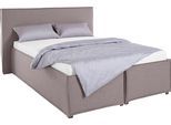 Polsterbett "Isaline", grau (hellgrau), B:173cm L:213cm, 100% Polyester, LEGER HOME BY LENA GERCKE, Betten, Polsterbett, wahlweise ohne Matratze oder mit 3 Matratzenarten, Kopfteilhöhe 107 cm
