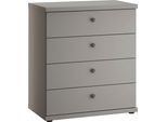 Schubkastenkommode WIEMANN "Göteborg", grau (kieselgrau, dekor), B:75cm H:86cm T:42cm, Holzwerkstoff, Sideboards, Schubkastenkommode, vormontiert