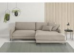 Ecksofa HOME AFFAIRE "Downtown, B/T/H: 272/190/84 cm L-Form", beige (sand), B:272cm H:84cm T:190cm, 95% Polyester, 5% Nylon, Sofas, Ecksofa, weicher Sitzkomfort auch in Cord und Bouclé, incl. Zierkissen