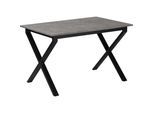 Esstisch OTTO HOME "Boddhi", grau (zement, optik, schwarz), B:120cm H:75cm T:80cm, Tische, Esstisch, schwarzes Metallgestell, Plattenvarianten wählbar, sowie Größen