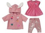 Puppenkleidung BABY BORN "Mantel Set mit Kleid, 43cm", bunt, Puppenkleidung, Baby, Puppenkleidung