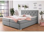 Boxbett HOME AFFAIRE "Tynan", grau, B:194cm L:210cm, Komplettbetten, Boxbett, wahlweise mit Bettkasten, in H2, H3 & H4 erhältilich