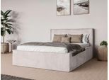 Bett HOME AFFAIRE "Östavall wahlweise mit Matratze und Topper, in zwei Breiten", beige (hellbeige), B:182cm H:103cm L:231cm, 100% Polyester, Betten, Bett, Bettgestell mit Kopfteil und Bettkasten, mit/ohne Matratze (BFK/TFK)