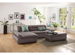 Ecksofa HOME AFFAIRE "Avesa L-Form", braun (schlamm), B:300cm H:80cm T:172cm, 100% Polyester, Sofas, Ecksofa, Wahlweise mit Armteilvertsellung und Bettfunktion, B/T/H: 300/172/80cm