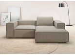 Ecksofa HOME AFFAIRE "Watertown, kompakte L-Form, 246 cm breite für kleinere Räume", beige (sand), B:246cm H:68cm T:171cm, 95% Polyester, 5% Nylon, Sofas, Ecksofa, modernes Ecksofa mit Feincordbezug, platzsparend & bequem