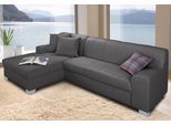Ecksofa HOME AFFAIRE "Anzio, elegant und gemütlich, Breite 239cm, L-Form", braun (schlamm), B:239cm H:75cm T:82cm, Sofas, Ecksofa, wahlweise mit Bettfunktion