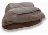 Wohndecke WIRTH "HARI", braun (cognac), B:150cm L:200cm, Polyester, Wohndecken, Wohndecke, Nerzfelldecke