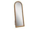 Standspiegel LOCKER "Spiegel LIAM", braun, B:53cm H:140cm T:37cm, Geflecht Weide, Glas, Spiegel, Standspiegel
