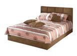 Polsterbett, braun, B:112cm L:210cm, Bezug Bett: Microfaser (100% Polyester);Bonnell-Federkernmatratze: 51% Polypropylen, 39% Polyester, 10% Baumwolle;Kaltschaummatratze: 100% Polyester, Bezug abnehm- und waschbar bis 60C, WESTFALIA SCHLAFKOMFORT, Betten, Polsterbett, mit Bettkasten