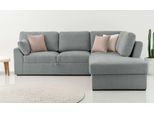 Ecksofa HOME AFFAIRE "Citry", grau, B:242cm H:88cm T:224cm, 100% polyester, Sofas, Ecksofa, Breite 242 cm, Chenille, Bettfunktion, Bettkasten, L-Form