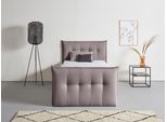 Boxbett HOME AFFAIRE "Kederleicht", grau, B:155cm L:226cm, Komplettbetten, Boxbett, inklusive Fußteil, Bettkasten & Topper, in 4 Breiten und 2 Härtegraden