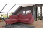 Ecksofa HOME AFFAIRE "Palmera L-Form, B: 236 cm", lila (chianti), B:236cm H:89cm T:212cm, 100% Polyester;Struktur (100% Polyester);Luxus-Microfaser in Lederoptik (100% Polyester), Sofas, Ecksofa, optional Bettfunktion & Bettkasten, Federkern