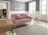 2-Sitzer OTTO HOME "Bille", rosa (rosé), B:167cm H:86cm T:90cm, Luxus-Microfaser weich (100% Polyester);Samtoptik (100% Polyester);Struktur (100% Polyester);Struktur fein (100% Polyester), Sofas, 2-Sitzer, mit Naht im Rückenkissen und Eiche-Beinen, Design by Morten Georgsen