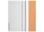 Eckhängeschrank KOCHSTATION "KS-Ahus", braun (weiß matt, wildeiche nachbildung), B:80cm H:89,6cm T:45cm, Schränke, Eckhängeschrank, Breite 80 x 45 cm