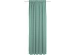 Vorhang ADAM "Graphic Ventus" Gr. 1, blau (petrol), B:142cm H:145cm, Jacquard, Baumwolle, Gardinen, Vorhang, aus 100% Bio-Baumwolle