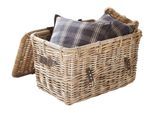 Organizer "Truhe, Kubu-Rattankorb", braun, B:60cm H:38cm T:40cm, Geflecht Rattan, HOFMANN LIVING AND MORE, Aufbewahrungsboxen, Organizer, Aufbewahrungskorb zum Aufklappen