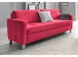 3-Sitzer SIT & MORE "Pablo", rot, B:163cm H:78cm T:78cm, Kunstleder SOFTLUX / Struktur (100% Polyester);Flachgewebe (100% Polyester) / Struktur (100% Polyester), Sofas, 3-Sitzer