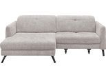 Ecksofa "SO 4400 V", beige (cream), B:259cm H:84cm T:167cm, 100% Polyester, SET ONE BY MUSTERRING, Sofas, Ecksofa, wahlweise mit motorischer Bettfunktion & Kopfverstellung, Fuß schwarz