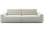 Big-Sofa 3C CANDY "Stripes Megasofa, tolle Verarbeitungsdetails, bequem, Breite 296cm", silber, B:296cm H:83cm T:125cm, 100% Polyester, Sofas, Big-Sofa, Lose Rückenkissen, mit feiner Quersteppung