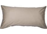 Kissenbezug JANINE "Colors Mako Satin", grau (taupe), B:80cm L:40cm, Mako-Satin, Mako-Satin, Kissenbezüge, Kissenbezug, mit Reißverschluss, uni Kissenhülle, feinfädig, 100% Baumwolle