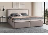 Boxspringbett COLLECTION AB "30 Jahre Jubiläums-Modell Athena", beige (taupe, beige), B:193cm L:208cm, Holzwerkstoff, Spanplatte, Komplettbetten, Boxspringbett, in H2,H3 & H4, wahlweise mit LED-Leiste