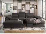 Ecksofa SIT & MORE "Cabrio L-Form, B: 295 cm, mit Sitztiefen-, Arm- & Kopfteilverstellung", grau (fango), B:295cm H:87cm T:180cm, 100% Polyester, Sofas, Ecksofa, 2 Nierenkissen, Federkern, optional Bettfunktion und Stauraum