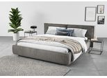 Polsterbett HOME AFFAIRE "Adrina mit Biesenoptik, Feincord und Luxus-Microfaser", grau, B:242cm H:91cm L:230cm, 95% Polyester;5% Nylon, Betten, Polsterbett, bis 280kg, auch in Überlänge 220 cm, 4 Breiten bis 200cm