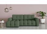 Ecksofa OTTO HOME "Manilla, wahlweise mit Bettfunktion, B/T/H 265/170/91 cm", grün, B:265cm H:91cm T:170cm, 100% Polyester, Sofas, Ecksofa, L-Form mit Recamiere rechts/links bestellbar, Wellenunterfederung