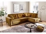Polsterecke TRENDS BY HG "Barcelona L-Form", gelb (senf), B:273cm H:86cm T:165cm, Sofas, Polsterecke, mit Metallfuss, frei im Raum stellbar