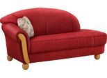 Ottomane HOME AFFAIRE "Milano, bequemes solitär Sofa im Landhaus-Stil, B/T/H 181/79/83cm", rot, B:181cm H:83cm T:79cm, Chenille (70% Polyacryl, 30% Polyester);Chenille (70% Polyacryl, 30% Polyester) auf Korpus und Zierkissen, Sitz und Rücken im Blumenmuster »Paradise« (100% Polyester), Sofas, Ottomane