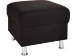 Hocker SIT & MORE "Ascara", grau (anthrazit), B:55cm H:46cm T:55cm, Luxus-Microfaser (100% Polyester);Softlux-Kunstleder;NaturLeder, Hocker, Hocker