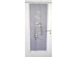Türvorhang STICKEREIEN PLAUEN "Türstores Landschaft", weiß, B:60cm H:160cm, Voile, Polyester, Gardinen, Türvorhang, HxB: 160x60, veredelt mit echter Plauener Spitze Stickerei