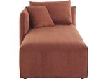 Ottomane OTTO HOME "Nöre", orange (terra), B:90cm H:86cm T:172cm, 92% Polyester, 8% Polyamid, Sofas, Ottomane, Modul - zum Zusammenstellen; in vielen Bezugsqualitäten und Farben
