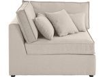 Sofa-Eckelement OTTO HOME "Florid", beige, B:99cm H:75cm T:100cm, Baumwollmix (60% Baumwolle/40% Leinen);Struktur fein (100% Polyester);Samtoptik (100% Polyester);Samtvelours (100% Polyester);Struktur (100% Polyester);Struktur recycelt (100% recyceltes Polyester), Polsterelemente, Sofa-Eckelement, Teil eines Modulsofas, fester Sitzkomfort, auch in Cord