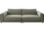 Big-Sofa 3C CANDY "Karalis mit extra großer Sitztiefe, elegantes Mega Sofa zum Relaxen", grün (oliv), B:294cm H:85cm T:150cm, 100% Polyester, Sofas, Big-Sofa, auch in Cord- oder Leder-Bezug, lose Kissen, loungige Bequemlichkeit