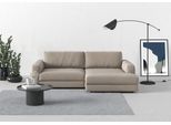 Ecksofa TRENDMANUFAKTUR "Bourbon, Mega Designsofa mit tollem Sitzkomfort, Breite 250cm, L-Form", grau (taupe grau), B:250cm H:84cm T:176cm, 100% Polyester, Sofas, Ecksofa, extra tiefe Sitzfläche, wahlweise mit Sitztiefenverstellung