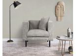 Sessel HOME AFFAIRE "Lillibeth Cocktailsessel, Loungesessel, Maße B/T/H: 90/74/83 cm", grau (taupe), B:90cm H:83cm T:74cm, 100% Polyester, Sessel, Sessel, Zierkissen als Wendekissen 45x45 cm, in Samtoptik oder Cord