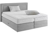 Boxspringbett, grau, B:195cm L:210cm, WESTFALIA SCHLAFKOMFORT, Komplettbetten, Boxspringbett, wahlweise mit Bettkasten und Topper
