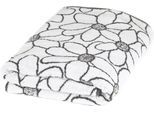 Badetuch ROSS "Blütenfond", schwarz-weiß (weiß, anthrazit), B:75cm L:140cm, Frottier, Obermaterial: 100% Baumwolle, Handtücher, Badetuch, aus feinster Mako-Baumwolle
