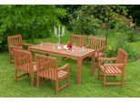 Garten-Essgruppe MERXX "Santos", beige (natur), Sitzmöbel-Sets, Garten-Essgruppe