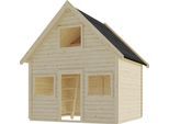 Spielhaus KONIFERA "Kuno", beige (naturbelassen), Spielhäuser, KinderB:212,5cm H:253cm T:183,5cm, Holzwerkstoff, Spielhaus, Fichte, BxTxH: 213x183x253 cm, B:212,5cm H:253cm T:183,5cm